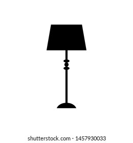 stand lamp icon flat style