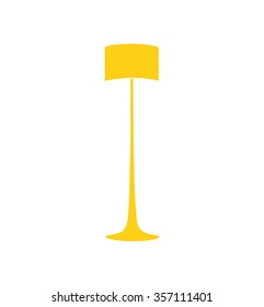 stand lamp icon gold on white background vector illustration 