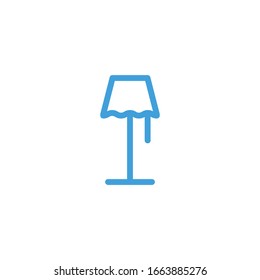 Stand lamp icon. Line design template. Vector illustration