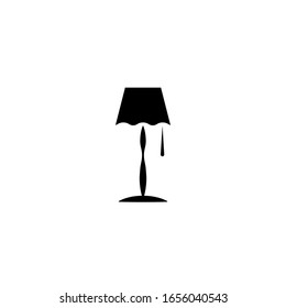 Plantilla de icono de la lámpara de pie. Ilustración del vector  