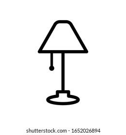 Plantilla de diseño vectorial de icono de la lámpara de soporte
