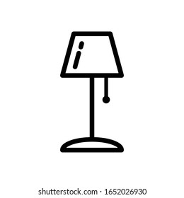 Plantilla de diseño vectorial de icono de la lámpara de soporte