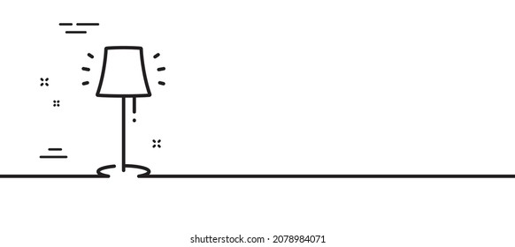 Leuchtenzeilensymbol. Bodenbeleuchtungszeichen. Innenbeleuchtungssymbol. Minimaler Hintergrund der Illustration. Standzeilensymbol-Symbol für das Muster. White Web Template Konzept. Vektorgrafik