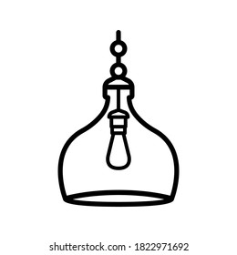 stand lamp line icon vector illustration design