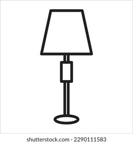 stand lamp line new vector icon