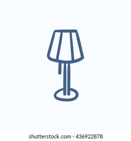 Stand lamp vector sketch icon isolated on background. Hand drawn Stand lamp icon. Stand lamp sketch icon for infographic, website or app.