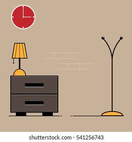 Stand with lampshade