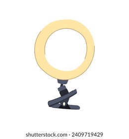 stand light ring cartoon. round selfie, magic mobile, flare swirl stand light ring sign. isolated symbol vector illustration