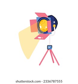 Stand Light vector filled outline Sticker. EPS 10 file