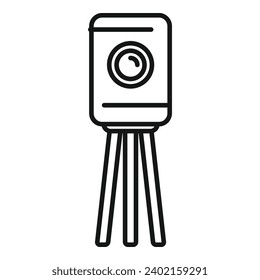 Stand limit control speed icon outline vector. Road traffic cam. Gun limit officer