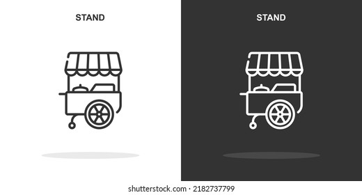 stand line icon. Simple outline style.stand linear sign. Vector illustration isolated on white background. Editable stroke EPS 10