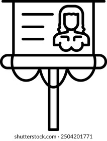 Stand Line vector Icon Design