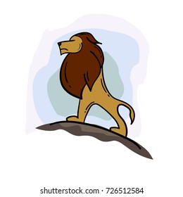 stand lion hunting