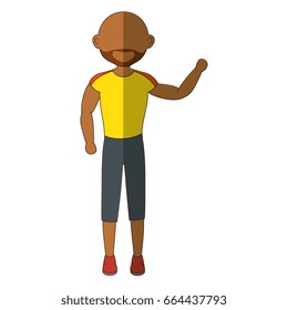 stand up man cartoon
