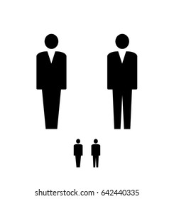 Stand man  icon set . People symbol. Vector illustration