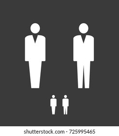 Stand man  icon set . People symbol. Vector illustration