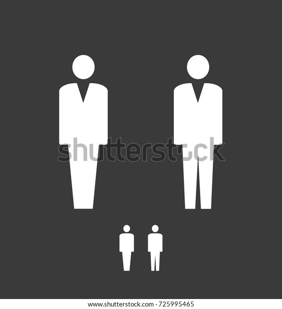 Stand Man Icon Set People Symbol Stock Vector (Royalty Free) 725995465