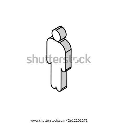 stand man people isometric icon vector. stand man people sign. isolated symbol illustration