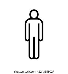 stand man people line icon vector. stand man people sign. isolated contour symbol black illustration