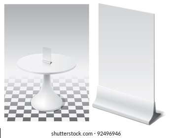 Stand For Menu To The Table In Interior