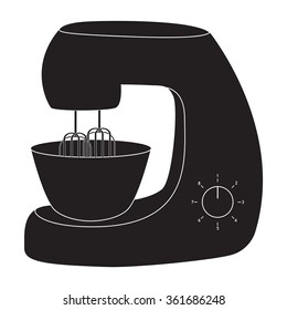 Stand Mixer icon. Vector illustration isolated on white background.