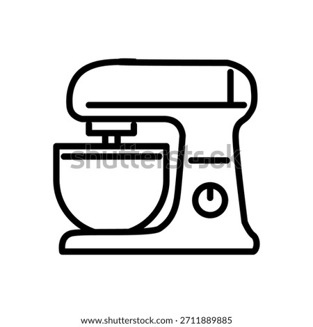 stand mixer icon vector, line style icon