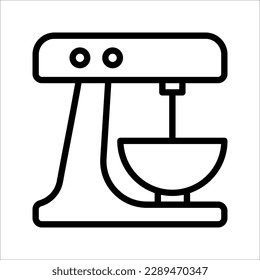 Stand Mixer line icon, outline vector sign, linear pictogram, vector illustration on white background