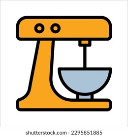 Stand Mixer line icon, outline vector sign, linear pictogram, vector illustration on white background