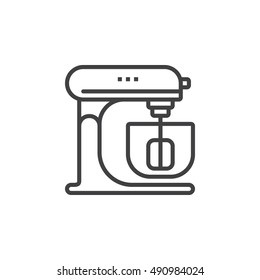Stand Mixer line icon, outline vector sign, linear pictogram isolated on white. logo illustration