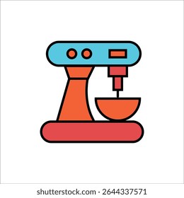 stand mixer vector icon line template