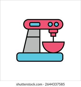 stand mixer vector icon line template