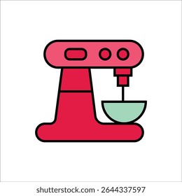 stand mixer vector icon line template