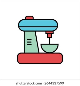 stand mixer vector icon line template