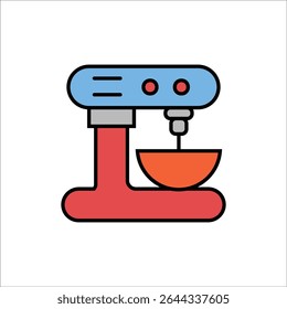 stand mixer vector icon line template