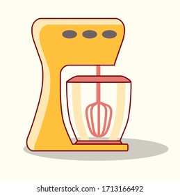 stand mixer vector, kitchen appliance, electric kitchenware.