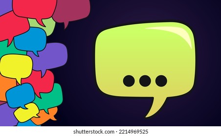 Stand Out Comment Speech Bubbles in Green