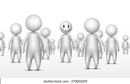 Stand out from the crowd business unique concept