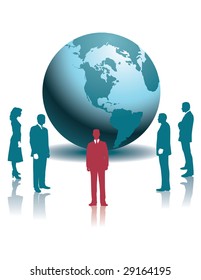A stand out from the crowd businessperson