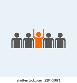 stand out from the crowd  icon