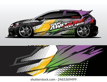 Mit Vektorgrafik Car Wrap Designs auf die Straße