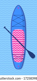 Stand Up Paddle board on the water. SUP board