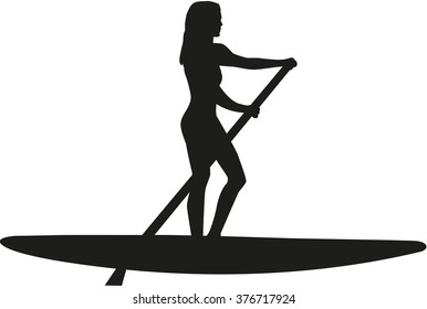 Stand up paddle woman