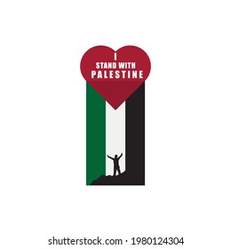 I stand with palestine flag