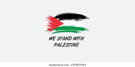 Stand with Palestine flag of the country Palestine