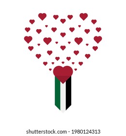 I stand with palestine hearts