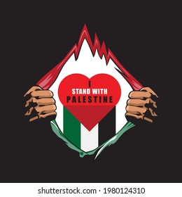 I stand with palestine love