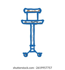 stand parrot bird doodle icon sketch vector. stand parrot bird sign. isolated symbol illustration
