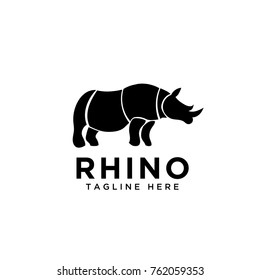 Rhino Outline Monoline Line Art Logo Stock Vector (Royalty Free) 1061752199