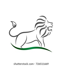 stand roaring lion
