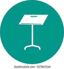Stand, sign, display icon vector image.Can also be used for furniture design. Suitable for mobile apps, web apps and print media.
